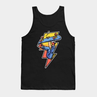 lightning shape with people skateboard Tank Top